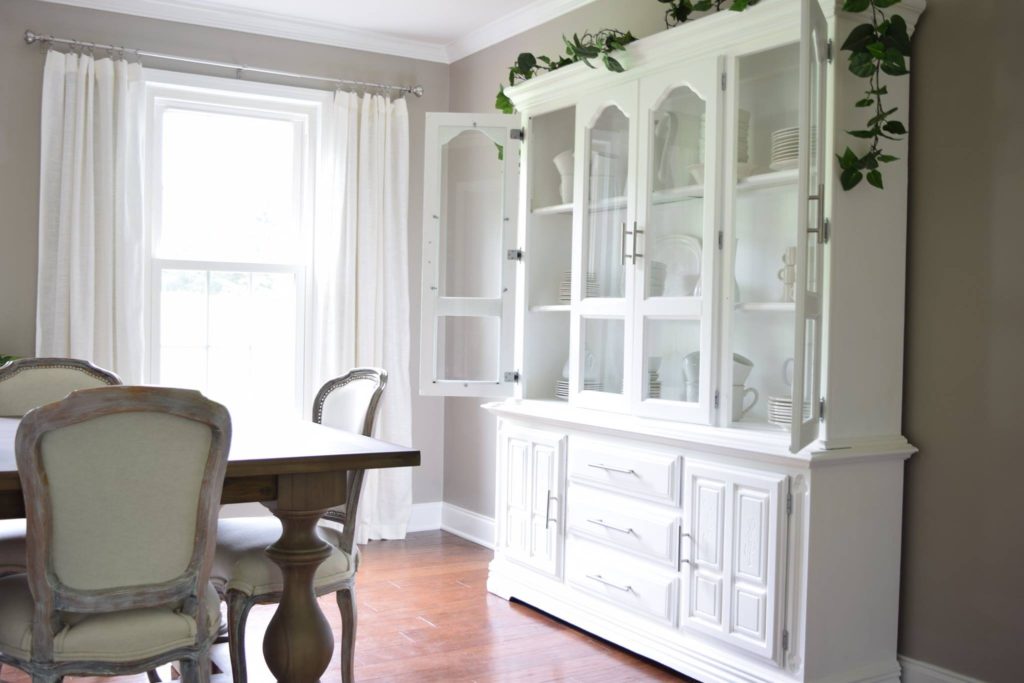 Gorgeous White Dining Room Hutches - A Brick Home by Marly Dice
